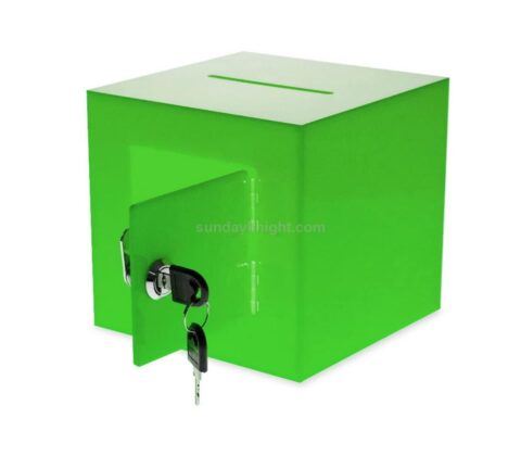 SKAB-193-2 Acrylic Donation Box with Rear Open Door Wholesale