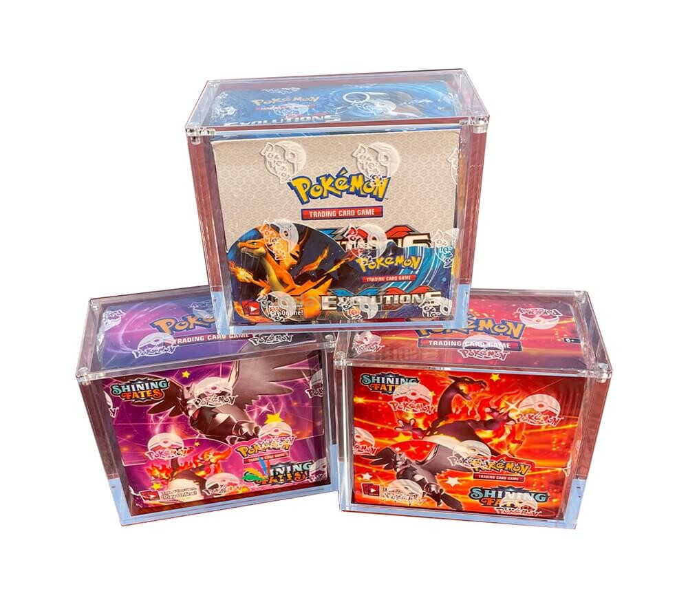 Magnetic Case for Pokemon Booster Box Premium Thick Acrylic UV Protection