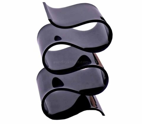 Modern Glossy Black Acrylic Wine Bottle Rack Wholesale